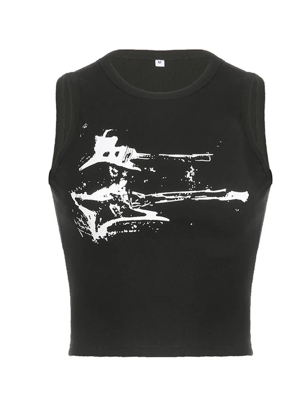 Trendy Geetar Y2K Ribbed Crop Top
